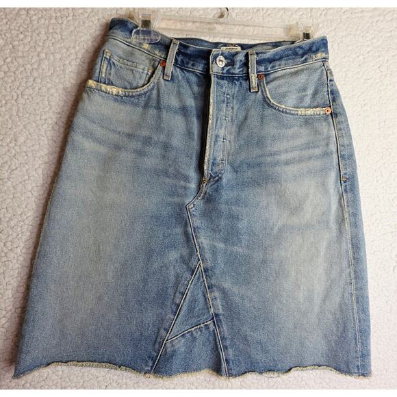 Citizens of Humanity Sz28 Vintage Denim Distressed washed grunge A line skirts - Picture 1 of 16